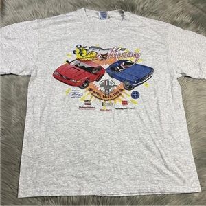 Vintage 1999 35th Anniversary Ford Mustang Car NC T Shirt Gray